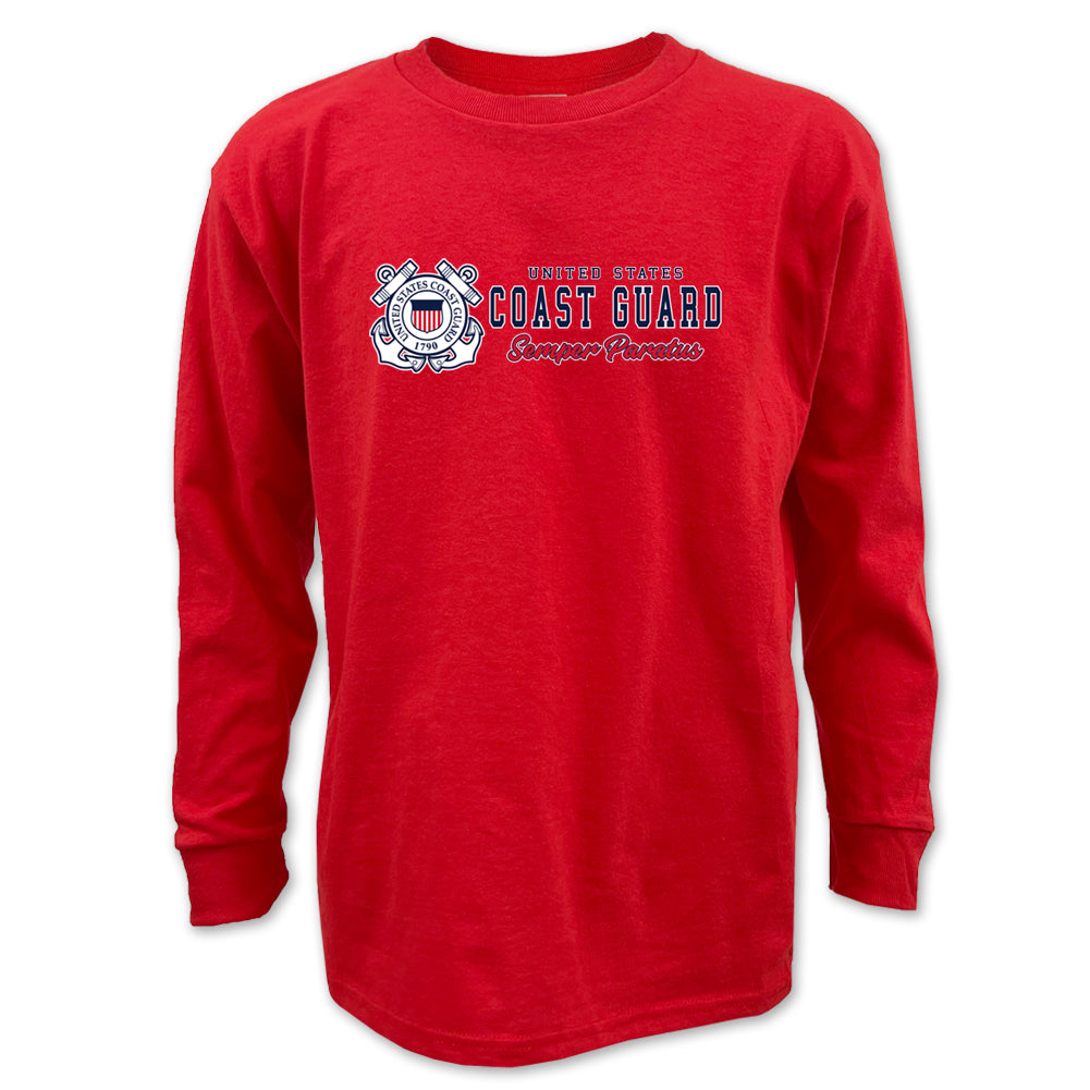 Coast Guard Youth Semper Paratus Chest Print Long Sleeve