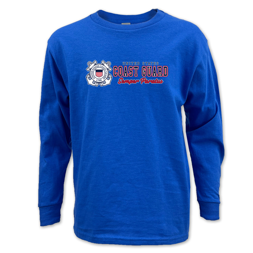 Coast Guard Youth Semper Paratus Chest Print Long Sleeve