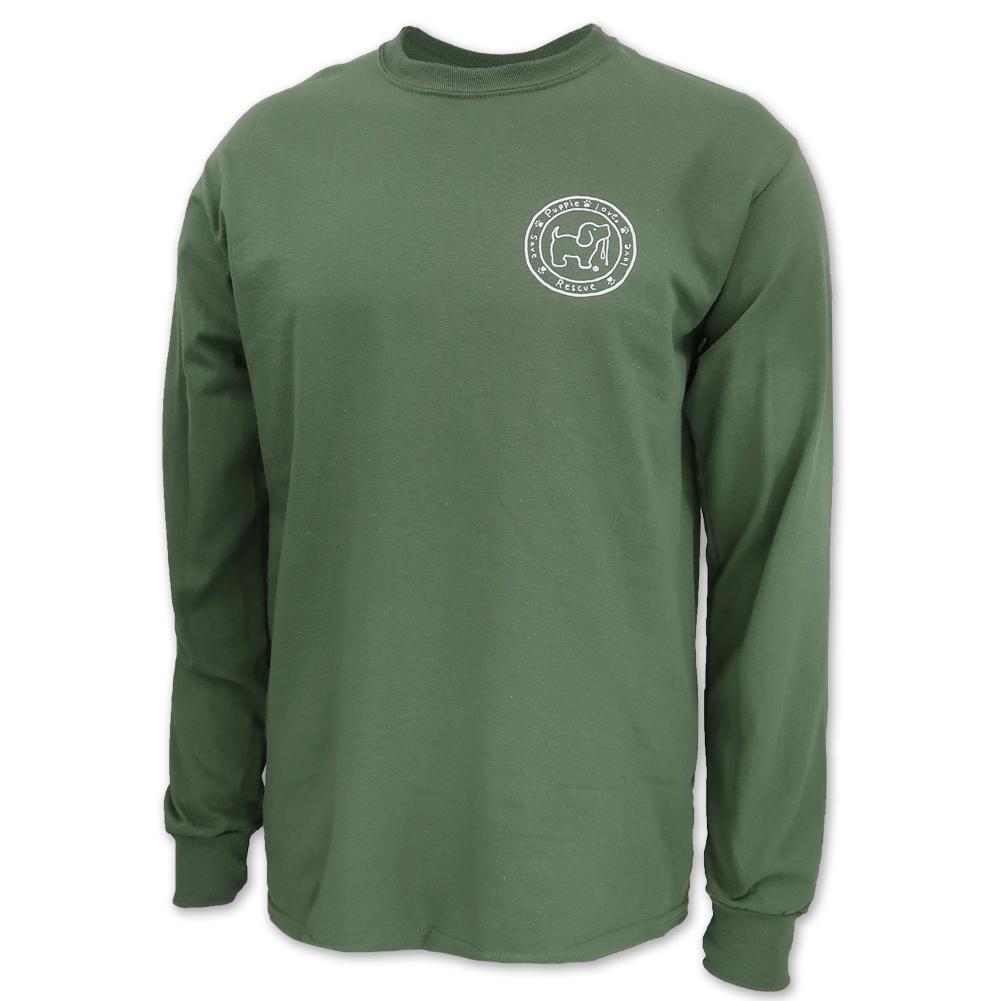 Military Working Pup Puppie Love Long Sleeve T-Shirt (OD Green)