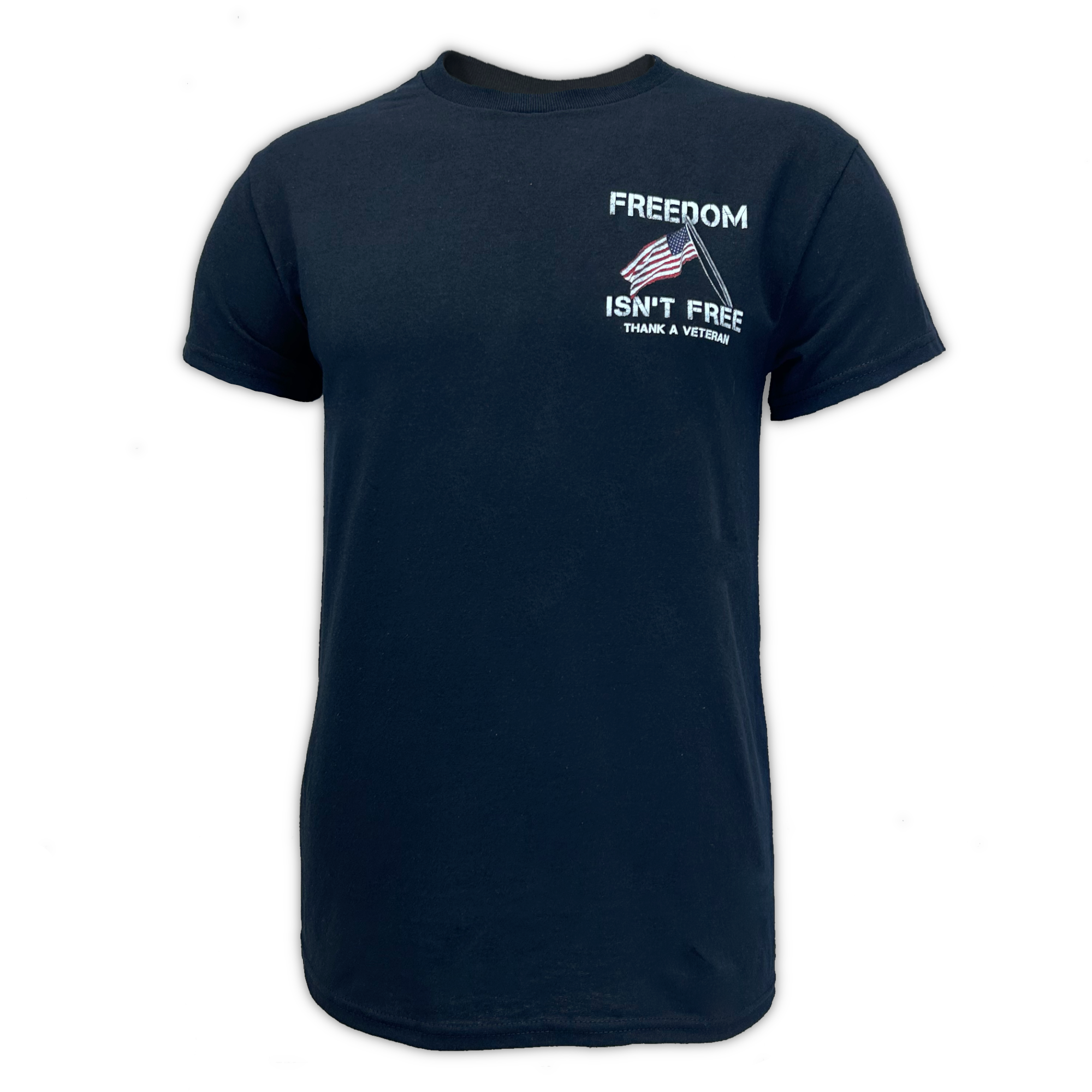 Freedom Isn't Free Thank A Veteran T-Shirt (Black)