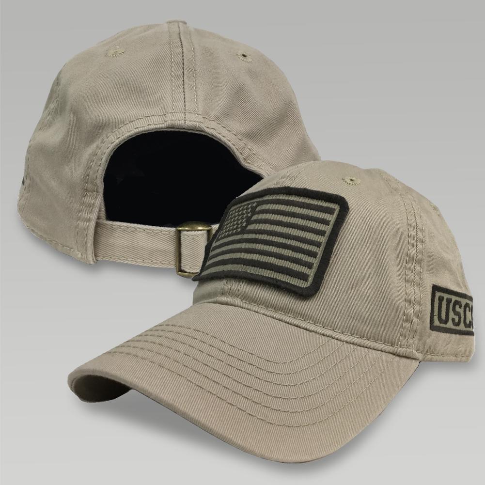 Coast Guard Patch Flag Hat (Khaki)