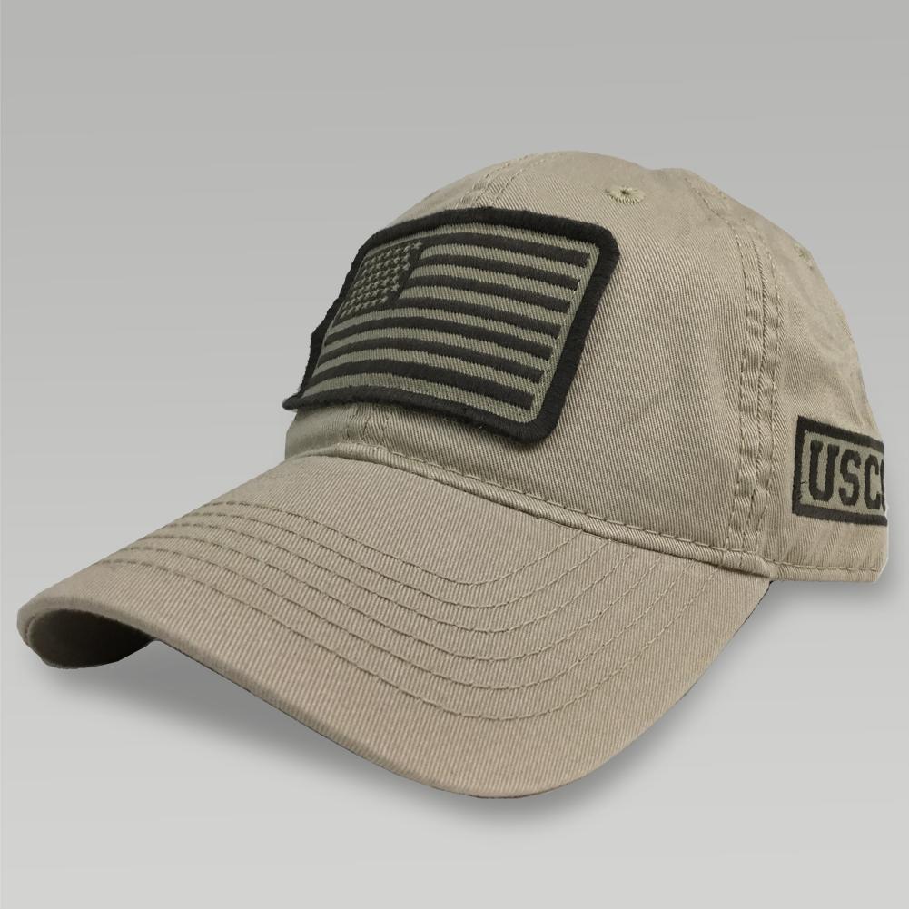 Coast Guard Patch Flag Hat (Khaki)