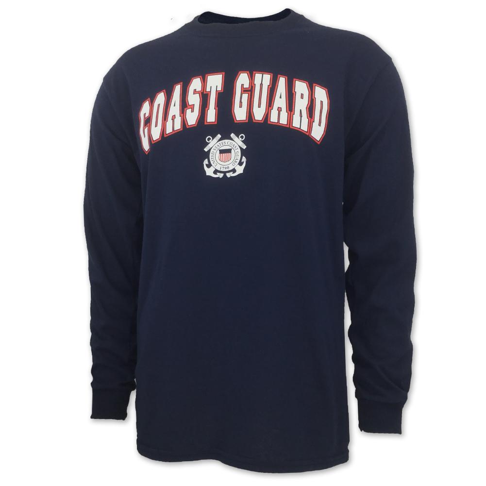 COAST GUARD ARCH SEAL LONG SLEEVE T-SHIRT (NAVY) 1