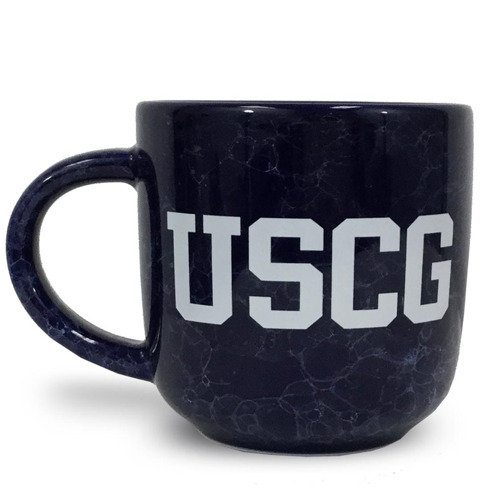 Coast Guard Marbled 17 oz Mug (Navy)