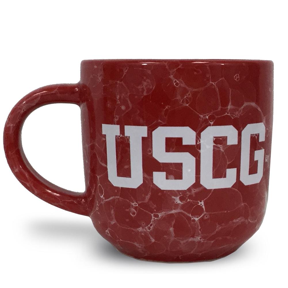 Coast Guard Marbled 17 oz Mug (Red)