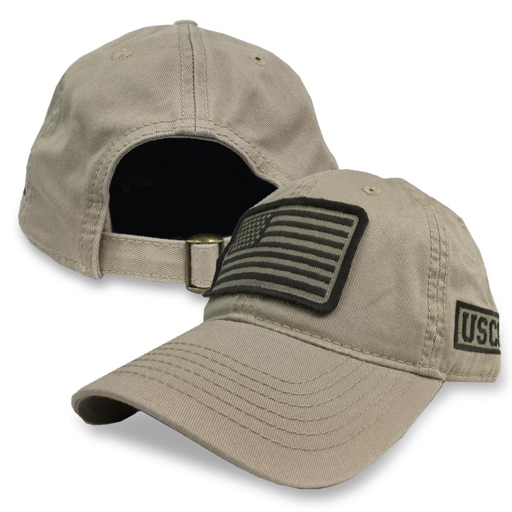 Coast Guard Patch Flag Hat (Khaki)