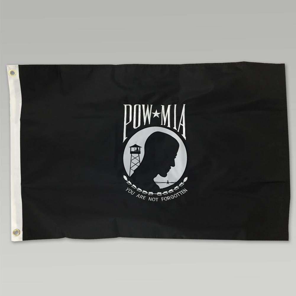 POW MIA 2 SIDED EMBROIDERED FLAG (2'X3') 1